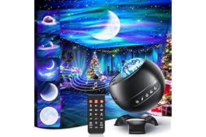 ONE FIRE Christmas Gifts for Teens Boy Galaxy Projector for Bedroom, 21Colors Northern Lights,15White Noise&Bluetooth Star Projector Galaxy Lights, Remote Ambient Lighting,Aurora Christmas Decor Room Gifts