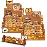 AWAKE - Caffeinated Chocolate Bars - Caramel Milk Chocolate, 40 pieces - 100mg Caffeine per Bar- Individually Wrapped - Coffee Alternative - Fairtrade, Gluten Free, Non GMO - 1.2oz each