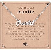 HUTIMY Auntie Necklace for Women from Nephew Niece Best Birthday Gifts for Auntie
