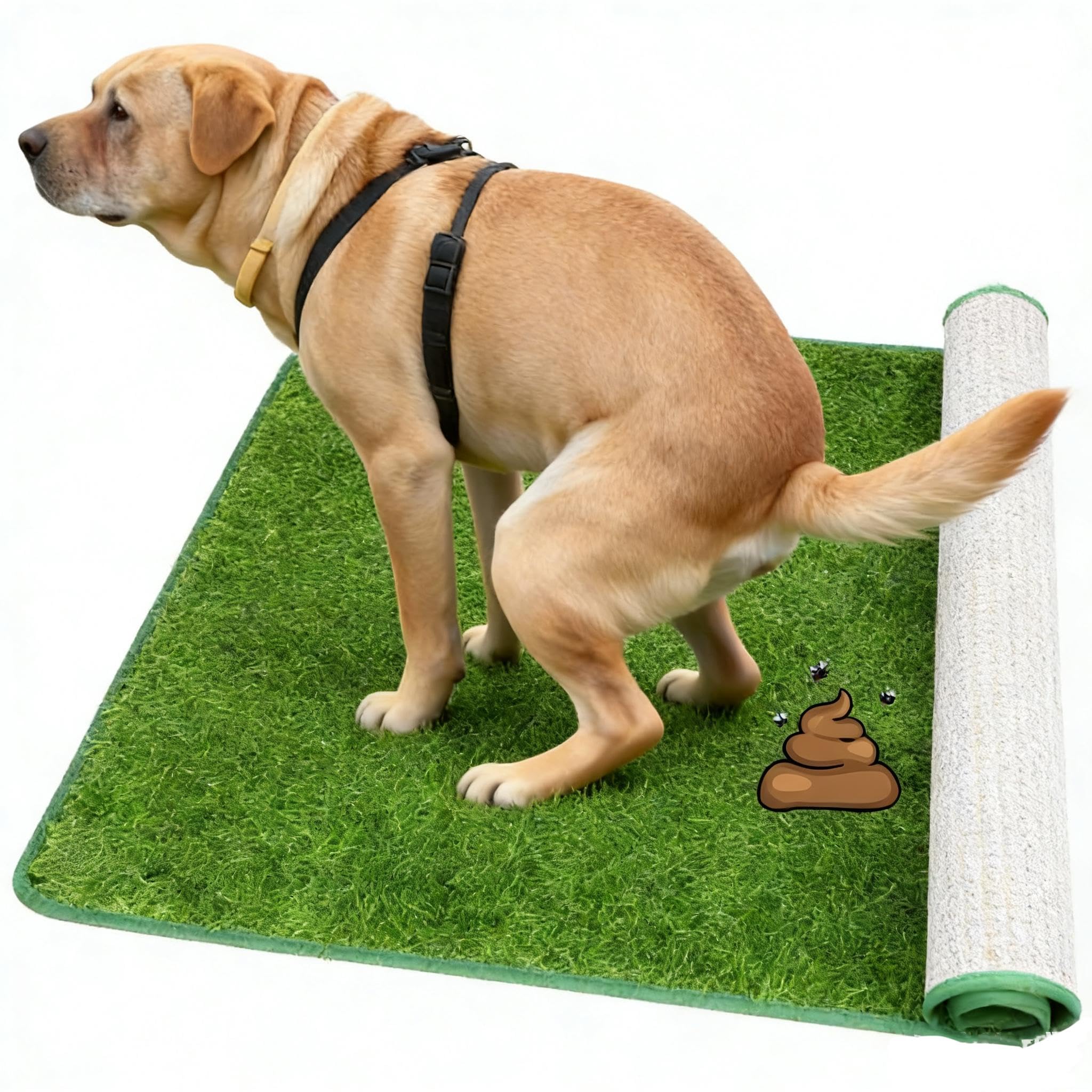Photo 1 of 28" x 35" Large Grass Pad for Dogs Potty, Artificial Grass, Soft Fresh Dog Potty Training Rug, Dog Pee Pad, Pet Feeding Mat, Waterproof, Easy-Clean Rubber Backing Indoor/Outdoor