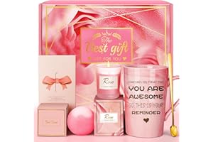 ELETOROT Birthday Gifts for Women, Mom, Sister, Friend: Unique Pink Self Care Spa Relaxation Baskets Set, Christmas, Holiday, Valentines Day Presents for Her, Girlfriend, Grandma, Wife, Bestie, Coworkers