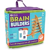 MindWare KEVA Brainbuilders - 3D brain building STEM challenges for boys &amp; girls - Try to build the image - Practice spatial thinking - 20 planks &amp; 30 puzzles