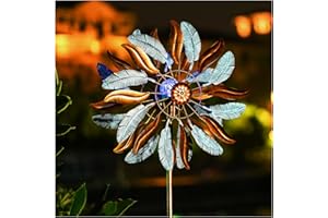 Lariander Solar Wind Spinners 87 Inch Extra Large Metal for Yard, Garden Decor Yard Art Windmills for Outdoor