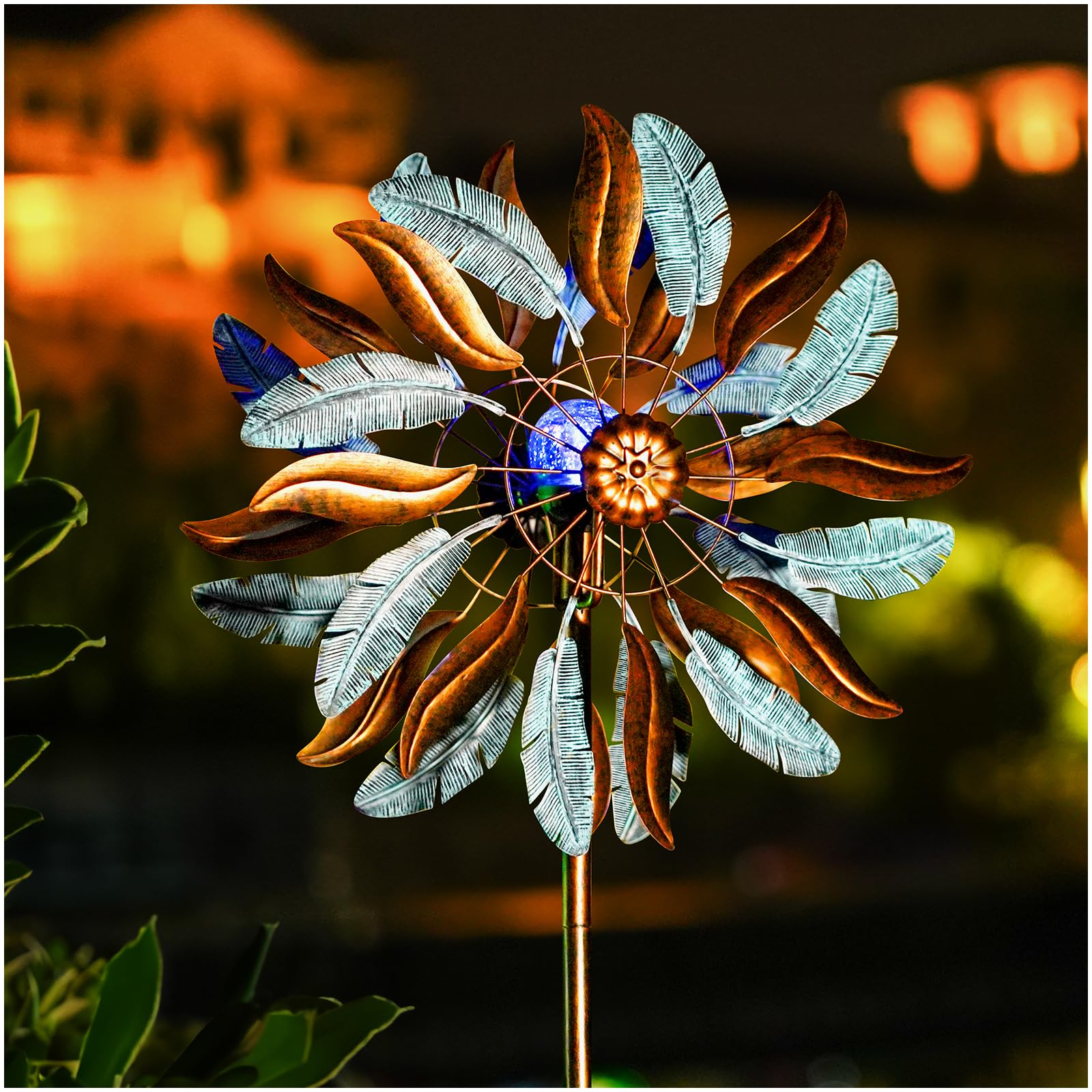 Photo 1 of Lariander Solar Wind Spinners 87 Inch Extra Large Metal for Yard, Garden Decor Yard Art Windmills for Outdoor