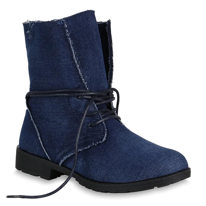 Stiefelparadies Damen Schnürstiefeletten Übergrößen Flandell