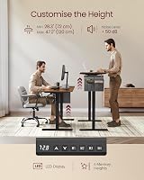 VASAGLE Electric Standing Desk 60x120 cm 72-120 cm 4 Memory Heights Rustic view 3