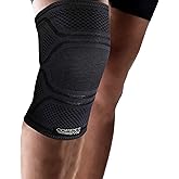 Copper Fit Elite Knee Compression Sleeve Knee Brace, Black (Large/X-Large 16"-20") | One Knee Sleeve Included