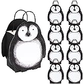 Cheerland Penguin Party Favor Bags Winter Gift Bag Arctic Animal Christmas Goodie Paper Treat Bags for Kids Winter Onederland Picnic Birthday Baby Shower Wonderland Penguin Party Supplies 8pcs