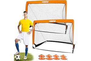 PORAYHUT Poray Portable Soccer Goal Pop Up Soccer Net for Kids and Adults with 210D Oxford Fabric & Extra Stakes,Birthday Gift & Fun for Backyard and Soccer Training