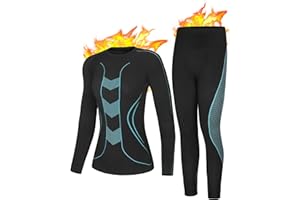 Roadbox Thermal Underwear Set for Women - Workout Base Layer Top & Bottom Ultra Soft Long Johns Cold Weather Skiing Hunting