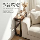 YEAKOO Narrow Side Table Rustic Brown 40x18x55 cm Narrow End Table view 6