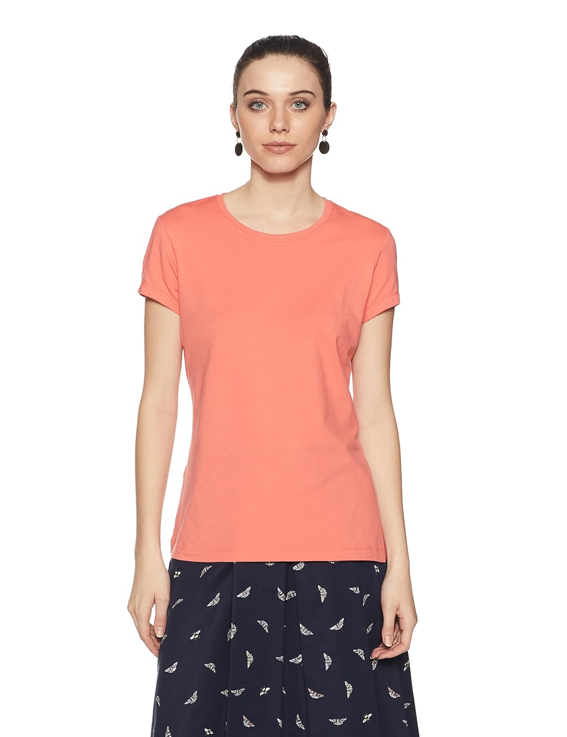 jockey women's cotton round neck t-shirt (1515-0105-blpnk_pink_medium)