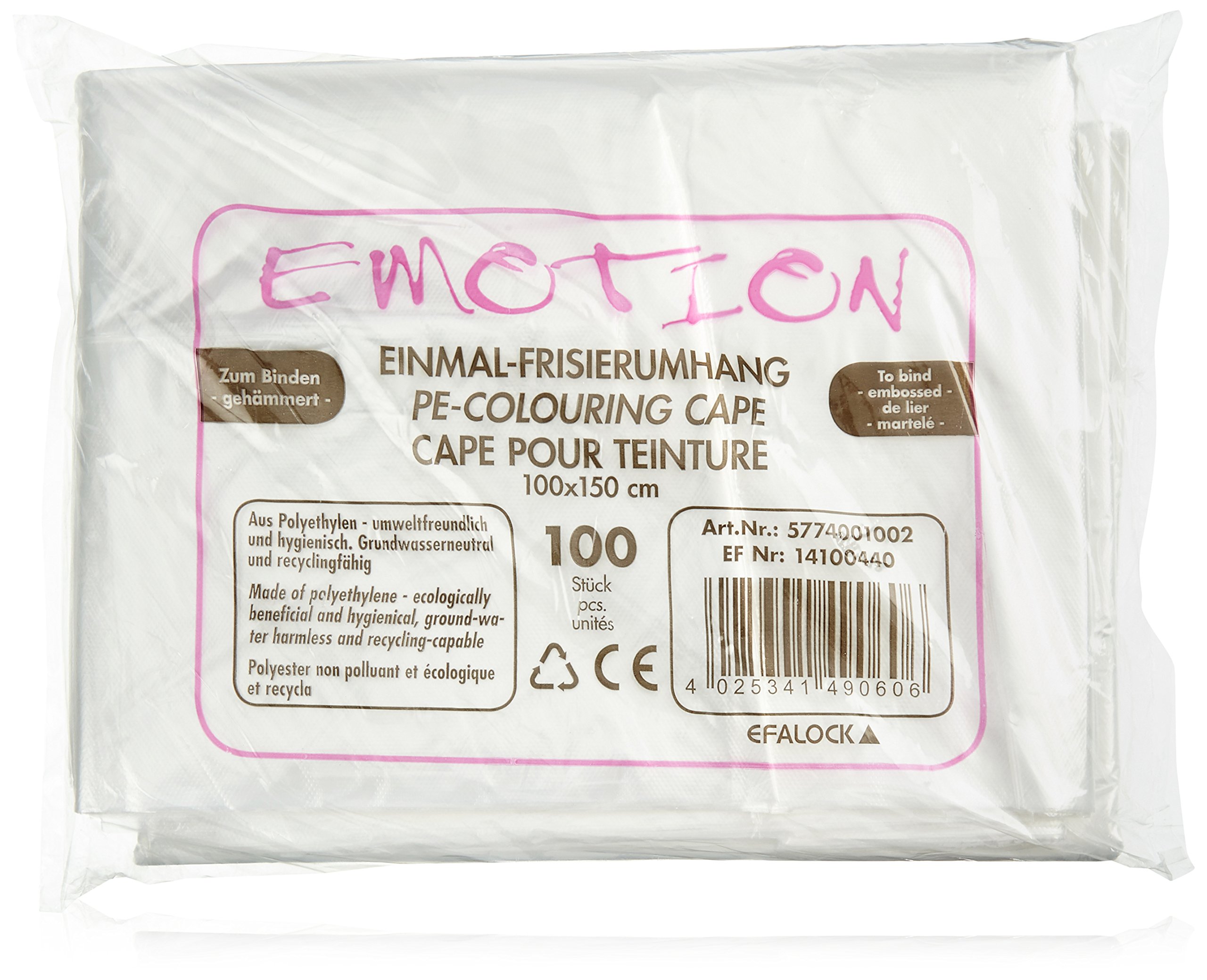 Efalock Emotion Disposable Hairdressing Gown Beaten Pack of 100 12176