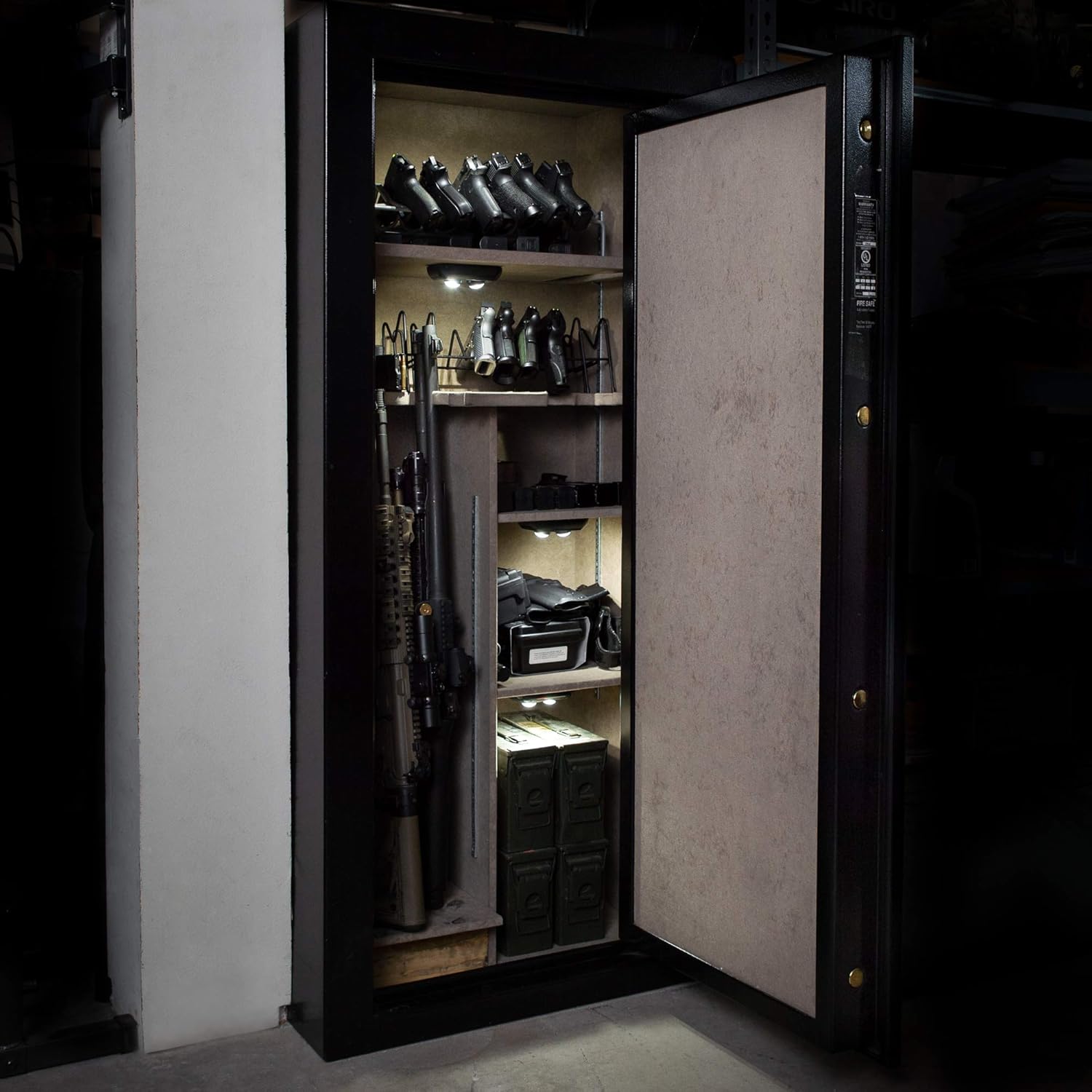 Gun Safe Light with PIR Motion Sensor Light Activation - One Unit with Two Adjustable and Rotatable LED Lens for Directional Lighting Inside Your Safe: Clothing