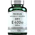 Piping Rock Dry Vitamin E 400 IU | 268mg | 100 Capsules | D-Alpha Tocopheryl | Premium Formula | Non-GMO, Gluten Free Supplement
