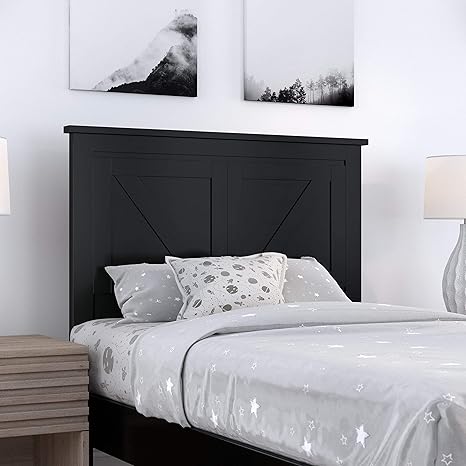 amazon com farmhouse style wood panel headboard in black twin size