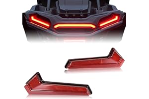 SAUTVS UTV Tail Lights Assembly for Polaris RZR XP 1000/Turbo/Sportsman 18-23, Red LED Taillights Rear Lamps for Polaris RZR XP 1000 RZR XP Turbo Sportsman 570 850 1000 2018-2023 Accessories (2PCS)