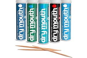 Xero Picks Dry Mouth - Infused Flavored Toothpicks for Long Lasting Fresh Breath & Dry Mouth Prevention (5 Pack - Mints Variety)