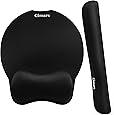 Repose-poignets Clavier Et Souris 2 Pièces - Mousse Mémoire, Cuir PU Antidérapant - Ergonomique Pour Bureau Et Gaming