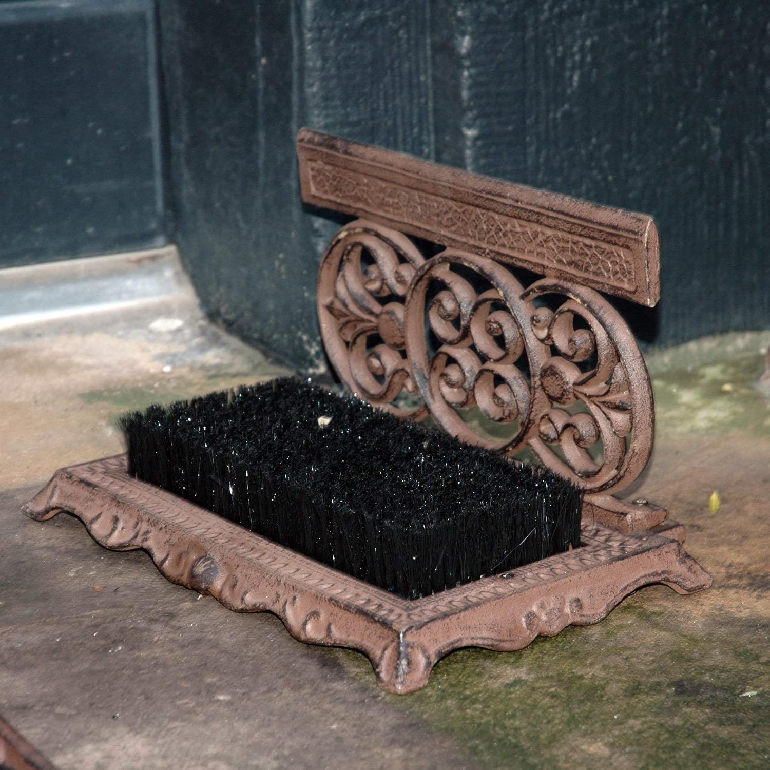 Fallen Fruits Cast Iron Shoe Scraper with Brush - Brown - Image 4