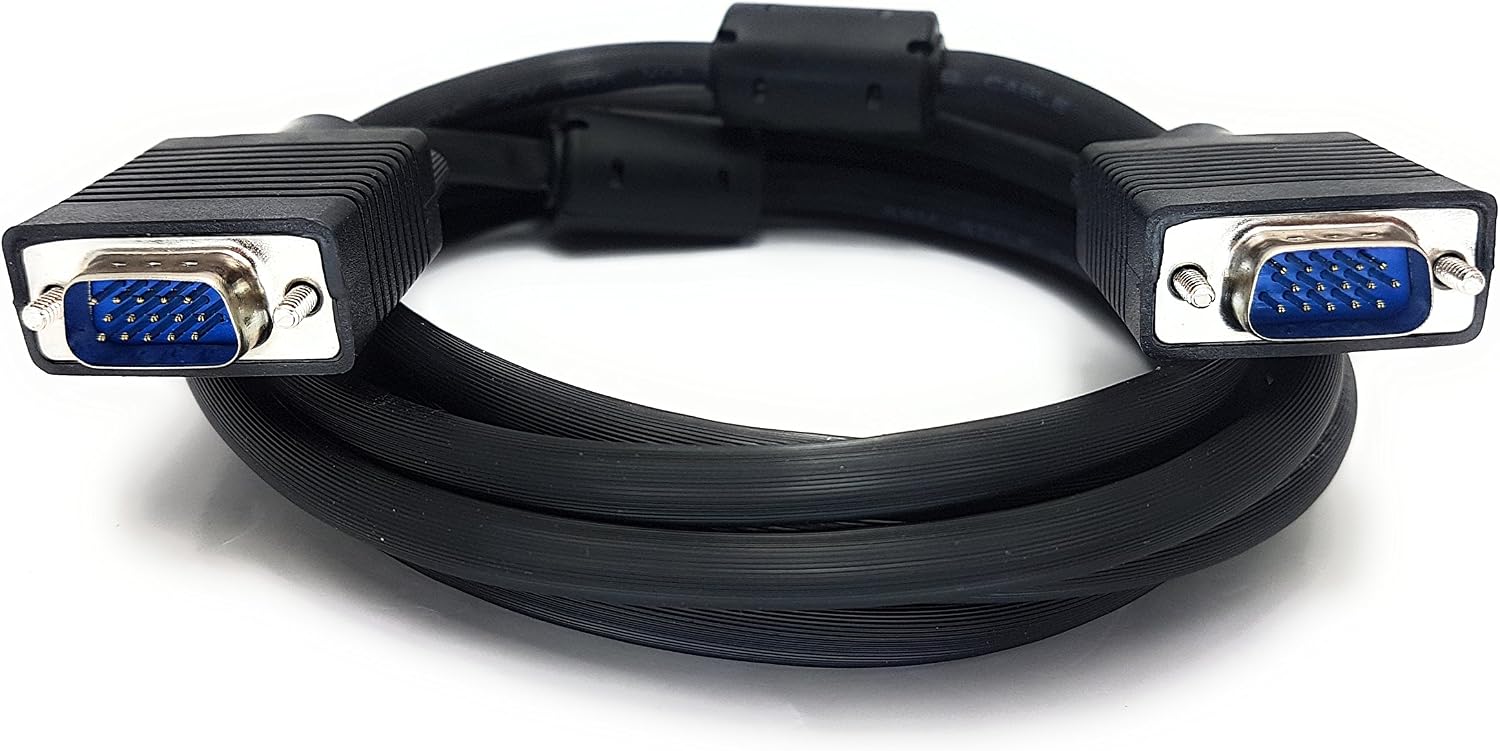 MainCore 3m Long (15pin) VGA/SVGA to VGA/SVGA Male to Male Cable Lead for Monitors Projectors, PC, Laptops, HDTVs