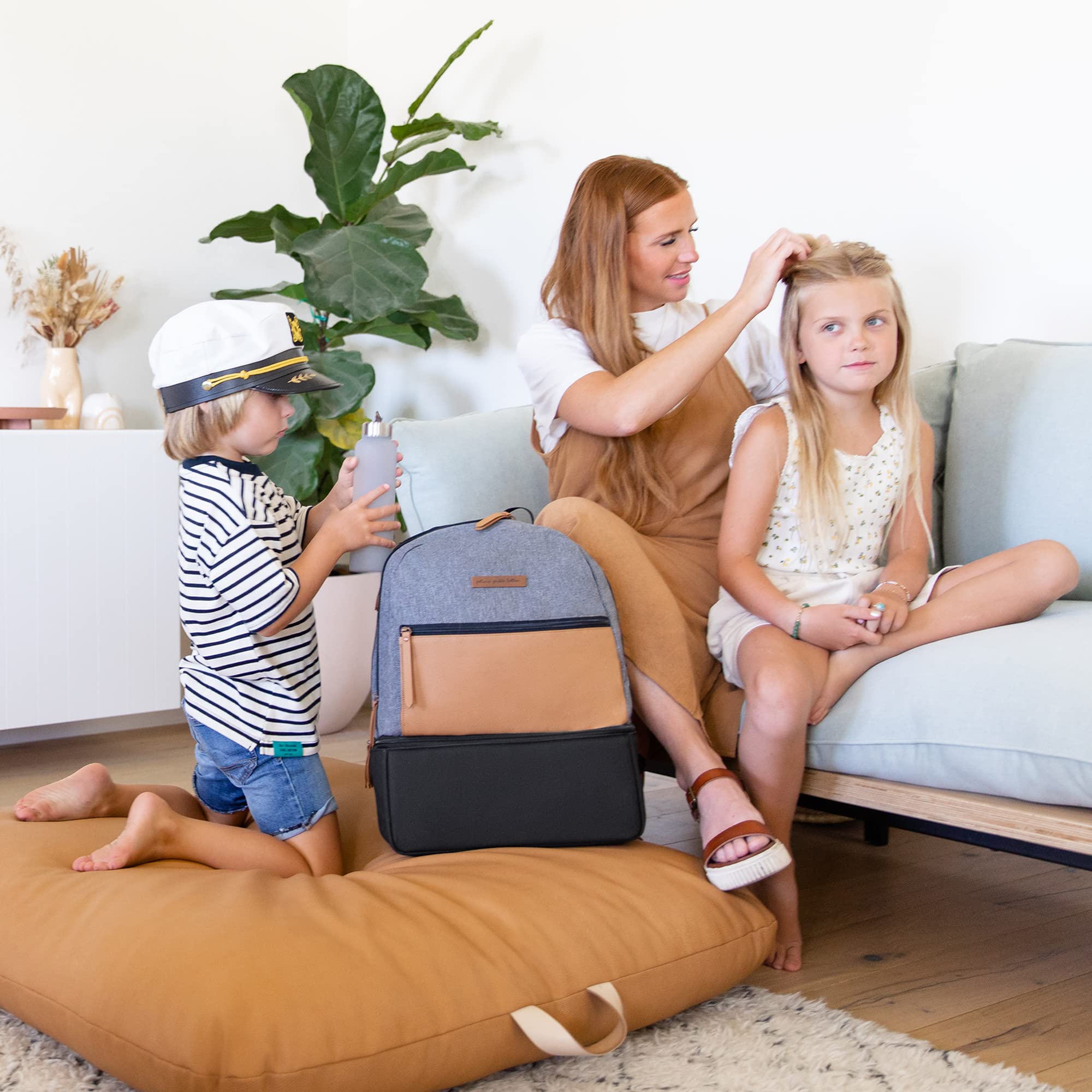Axis Backpack | Baby Bag | Diaper Bag Backpack | Baby Bottle Bag for Parents | Stylish Baby Bag Organizer| Sophisticated and Spacious Backpack for On The Go Moms | Camel/Graphite