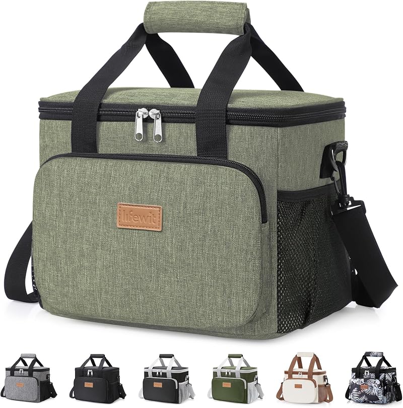 Lifewit 9L Insulated Lunch Bag 12 Can Cooler Dark Green