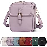 Vintage Messenger Bag,Womens Large Capacity Crossbody Leather Bags,Mini Shoulder Sling Pouch with Card Slots(6.1x3x8 inch)