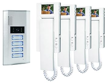 Smartwares VD64 SW Video-Türgegensprechanlage für 4 Teilnehmer