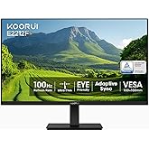 KOORUI 22 Inch Computer Monitor Full HD 1080P 100Hz PC Gaming Screen VA Panel Ultra-Slim Display 4000:1 Contrast Ratio with Adpitive Sync (HDMI/VGA/VESA Compatible 100x100mm/Audio Out), Tilt, Black