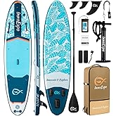 InnoExpo 11' Inflatable Stand Up Paddle Boards with Premium Accessories, Wide Stable SUP Paddle Board Design, Non-Slip Comfort Deck for Youth & Adults