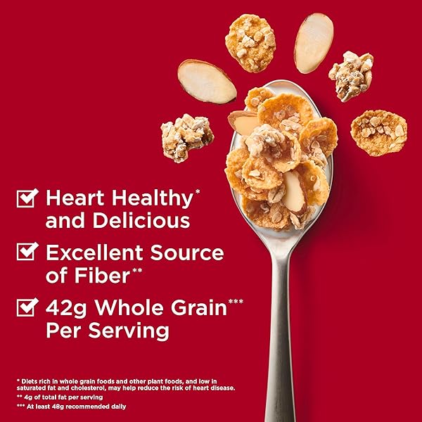OATMEAL CRISP HEART HEALTHY CEREAL, HIGH FIBER CEREAL MADE WITH WHOLE GRAIN, 19.7 OZ