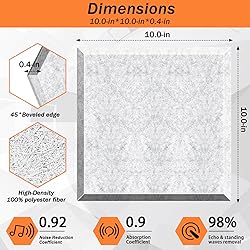 DEKIRU Sound Proof Foam Panels 18PACK, Acoustic