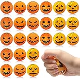 Halloween Pumpkin Stress Balls Stress Relief Balls Soft PU Squeeze Ball Party Favors for Adults Hand Wrist Finger Exercise Halloween Party Gifts Toys, Pumpkin(24 Pcs)