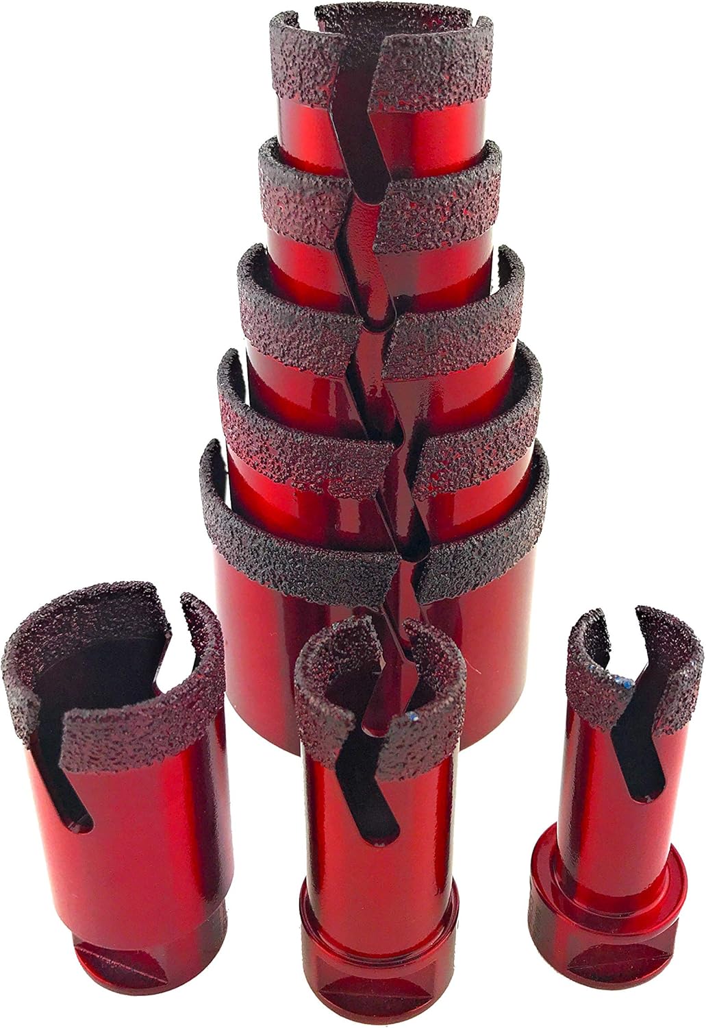 PRODIAMANT Speedmaster Professional Diamond core bits Set 8 Pieces Thin-Walled Tile Drills with M14 Holder for Angle Grinders for Dry Drilling of Tiles and Stone diameter 20 - Image 4