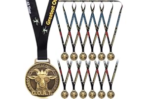 Loetere Award Medals 2'' Awards Trophy with Neck Ribbon Winner Prizes Bulk Gifts for Team Tournaments Prize Participation Competitions Achievement Party Favors