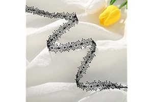 ToBeIT Lace Trim Embroidery Lace Trim Vine lace for Decoration Edging Crafts Veils Costumes Table Runner (black c)