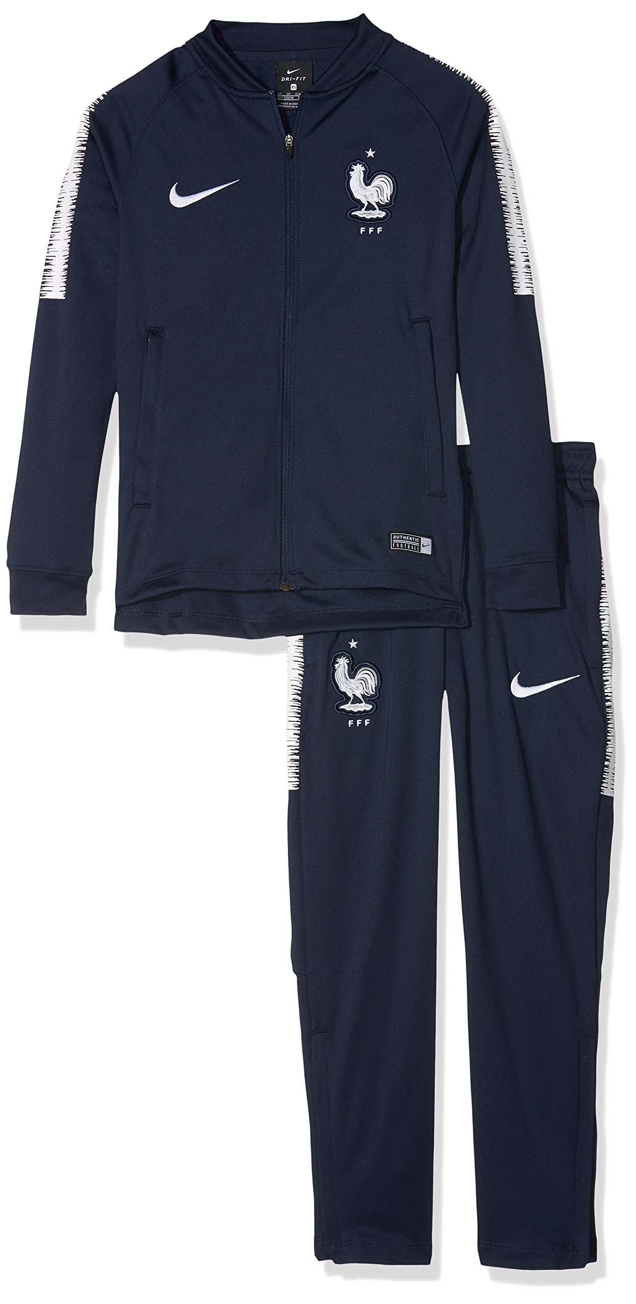 NIKE 893813-451 Football Tracksuit Child, Children's, 893813-451, Obsidian/Obsidian/Blanc/(Blanc), FR : Small (Manufacturer Sizes : S)