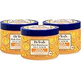 Dr Teal's Pink Himalayan Salt Body Scrub, Glow & Radiance with Pure Epsom Salt & Citrus Essential Oils 16 oz (Pack of 3)