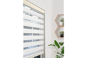 Pinecrest Home Goods Dual Layer Light Filtering Roller Shades (Corded) (Cream, 30 W x 78 H)