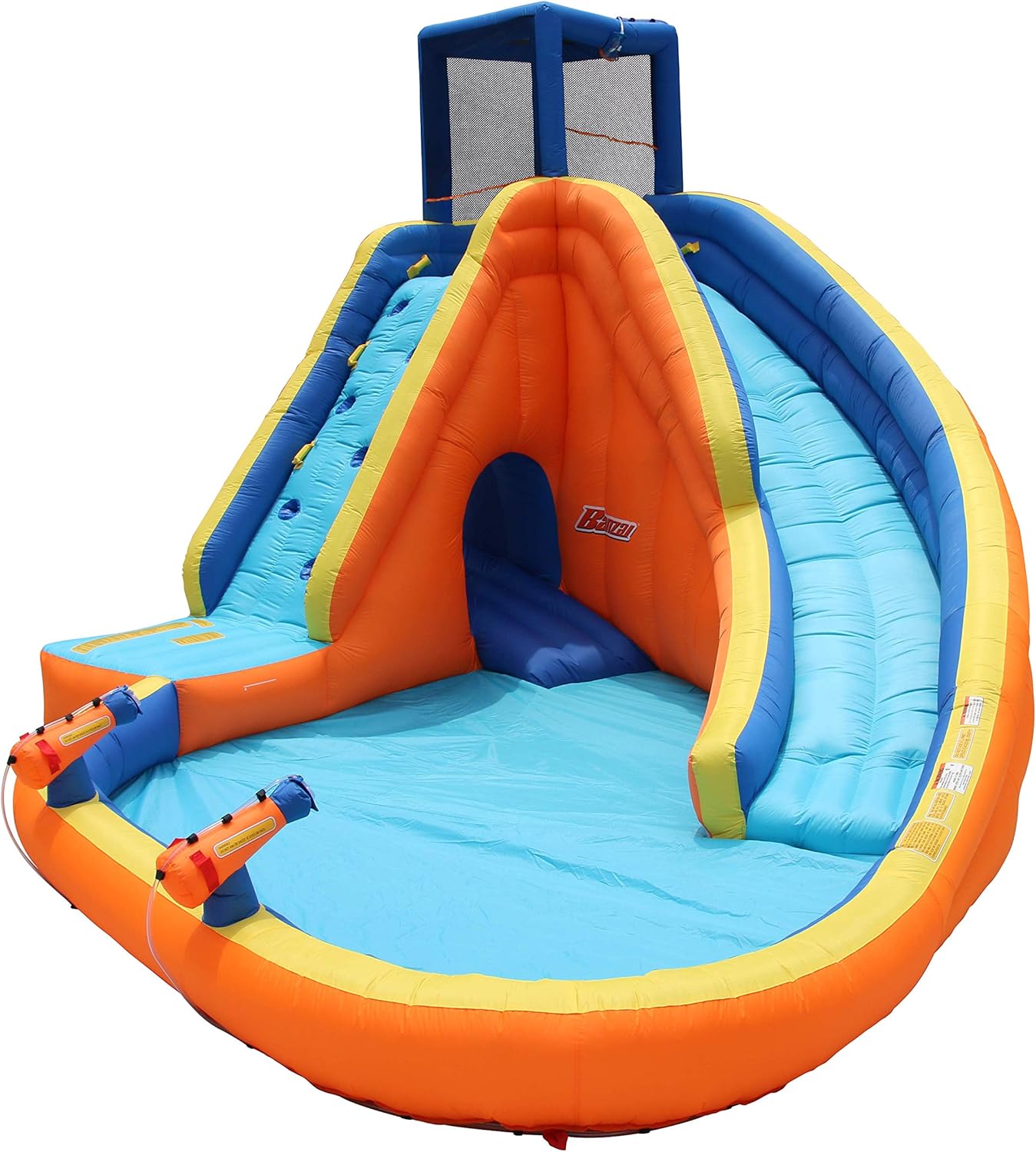 banzai 90494 sidewinder falls inflatable water slide with tunnel ramp slide