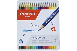 Caran d'Ache Fancolor Color Pencils, 18 Colors