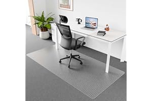 Futurwit Desk Chair Mat for Low Pile Carpets, 96" x 46" Office Clear Protector Floor Mat for Carpets, Easy Glide Plastic Mat for Office Home (Rectangle)