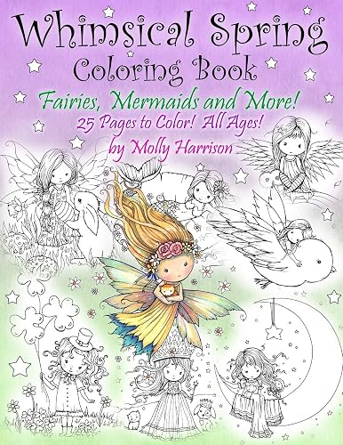 Download Whimsical Spring Coloring Book - Fairies, Mermaids, and More! All Ages: Sweet Springtime Fantasy Scenes PDF