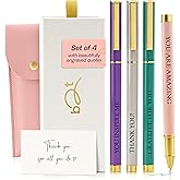 Appreciation Quotes Pen Set - Stocking Stuffer White Elephant Pens with Thank You Quotes, Gift Ready Case - Perfect for Mom, Sister, Christmas, Holiday Party, Coworker, Teacher, Employee Gratitude Day