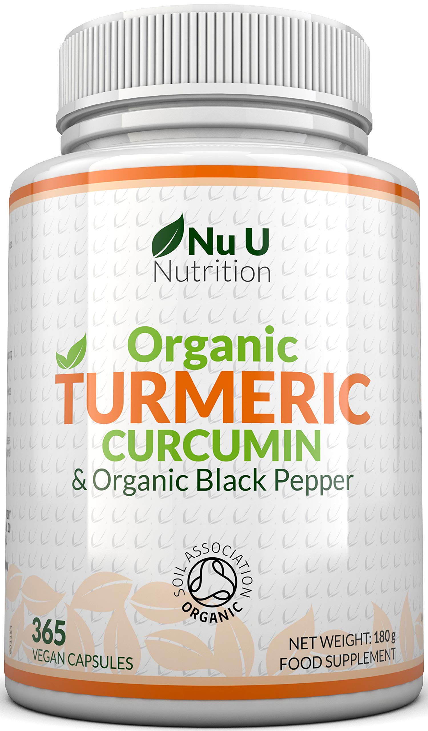 Turmeric Curcumin Organic High Strength 600mg, 365 Capsules with