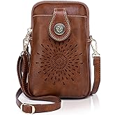 APHISON Small Crossbody Bags for Women, Lightweight Vegan Leather Cell Phone Purse, Cute Purses with Tassels