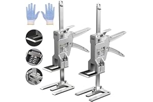KOLVOII Labor Saving Arm Jack 2 Pack, Hand Lifting Jack Tool Height Adjustable Easy to Use Stainless Steel Lifting Device for Install Windows Cabinets Doors etc