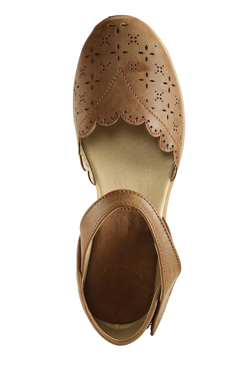 meriggiare women brown synthetic flats