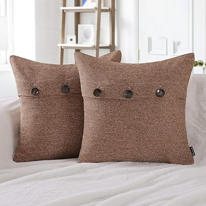 Amazon Com Phantoscope Set Of 2 Triple Button Cotton Blend Throw
